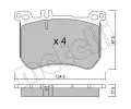 Sada brzdovch destiek METELLI ‐ MT 22-1021-0
