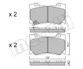 METELLI Sada brzdovch destiek ‐ MT 22-1029-0