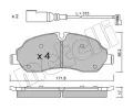METELLI Sada brzdovch destiek ‐ MT 22-1032-0