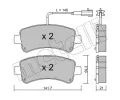 METELLI Sada brzdovch destiek ‐ MT 22-1033-0