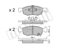 METELLI Sada brzdovch destiek ‐ MT 22-1034-0