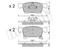 METELLI Sada brzdovch destiek ‐ MT 22-1035-0