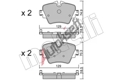 METELLI Sada brzdovch destiek MT 22-1037-0, 22-1037-0