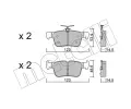 METELLI Sada brzdovch destiek ‐ MT 22-1040-2