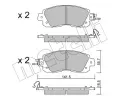 METELLI Sada brzdovch destiek ‐ MT 22-1080-0