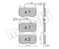 Sada brzdovch destiek METELLI ‐ MT 22-1099-0