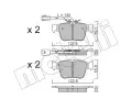 Sada brzdovch destiek METELLI ‐ MT 22-1101-0