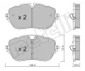 METELLI Sada brzdovch destiek ‐ MT 22-1105-0