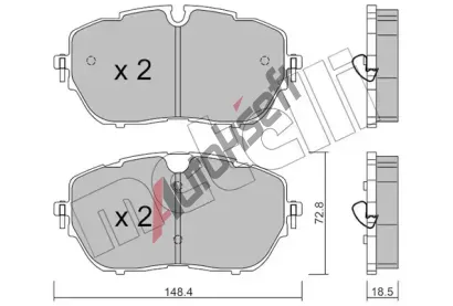 METELLI Sada brzdovch destiek MT 22-1105-0, 22-1105-0
