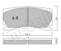 Sada brzdovch destiek METELLI ‐ MT 22-1106-0