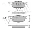 METELLI Sada brzdovch destiek ‐ MT 22-1109-0