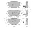 Sada brzdovch destiek METELLI ‐ MT 22-1112-1