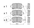 METELLI Sada brzdovch destiek ‐ MT 22-1116-0