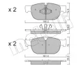 Sada brzdovch destiek METELLI ‐ MT 22-1120-0