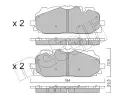 METELLI Sada brzdovch destiek ‐ MT 22-1128-0