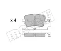 METELLI Sada brzdovch destiek ‐ MT 22-1130-1