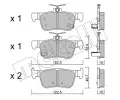 Sada brzdovch destiek METELLI ‐ MT 22-1131-0