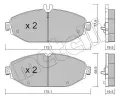 METELLI Sada brzdovch destiek ‐ MT 22-1132-0