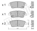 Sada brzdovch destiek METELLI ‐ MT 22-1140-0