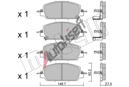METELLI Sada brzdovch destiek MT 22-1153-0, 22-1153-0