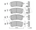 Sada brzdovch destiek METELLI ‐ MT 22-1155-0