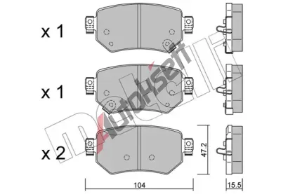 METELLI Sada brzdovch destiek MT 22-1159-0, 22-1159-0