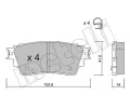 METELLI Sada brzdovch destiek ‐ MT 22-1160-0
