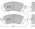 Sada brzdovch destiek METELLI ‐ MT 22-1161-0