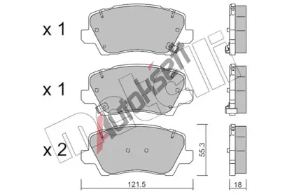 METELLI Sada brzdovch destiek MT 22-1165-0, 22-1165-0