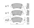 METELLI Sada brzdovch destiek ‐ MT 22-1166-0
