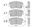 Sada brzdovch destiek METELLI ‐ MT 22-1168-0