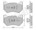 Sada brzdovch destiek METELLI ‐ MT 22-1170-1