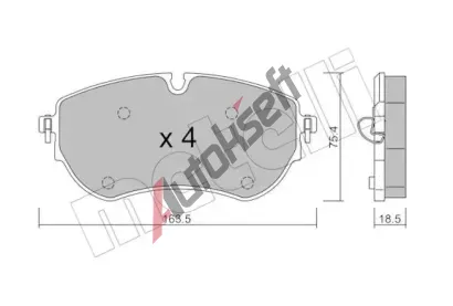 METELLI Sada brzdov�ch desti�ek MT 22-1172-1, 22-1172-1