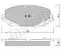 Sada brzdovch destiek METELLI ‐ MT 22-1176-0