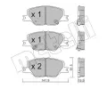 Sada brzdovch destiek METELLI ‐ MT 22-1177-0