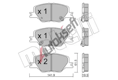 METELLI Sada brzdovch destiek MT 22-1177-0, 22-1177-0