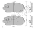 Sada brzdovch destiek METELLI ‐ MT 22-1194-0