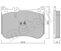METELLI Sada brzdovch destiek ‐ MT 22-1197-0