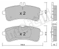 Sada brzdovch destiek METELLI ‐ MT 22-1200-0