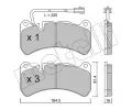 METELLI Sada brzdovch destiek ‐ MT 22-1201-0