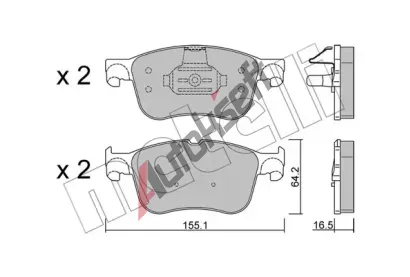 METELLI Sada brzdovch destiek MT 22-1205-1, 22-1205-1
