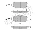 Sada brzdovch destiek METELLI ‐ MT 22-1210-0