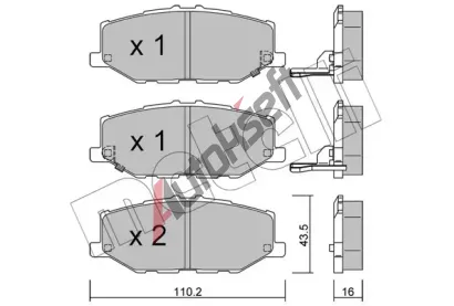 METELLI Sada brzdových destiček MT 22-1215-0, 22-1215-0 METELLI Sada brzdových destiček MT 22-1215-0, 22-1215-0
