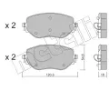 Sada brzdovch destiek METELLI ‐ MT 22-1225-0