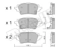 Sada brzdovch destiek METELLI ‐ MT 22-1228-0