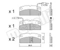 Sada brzdovch destiek METELLI ‐ MT 22-1231-0