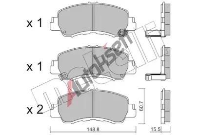 METELLI Sada brzdovch destiek MT 22-1239-0, 22-1239-0