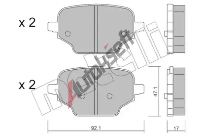 METELLI Sada brzdovch destiek MT 22-1245-0, 22-1245-0