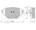 Sada brzdovch destiek METELLI ‐ MT 22-1246-0