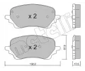 Sada brzdovch destiek METELLI ‐ MT 22-1247-0